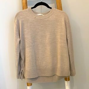 Athleta beige crewneck sweater